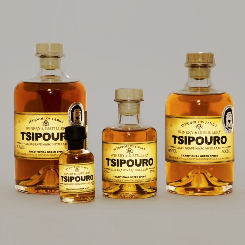Aged Tsipouro Grape Marc Distillate 200ml - Spyropoulos Family