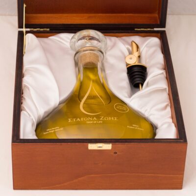 DropOfLife olive oil limited wooden box
