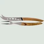 Artisan French cheese knife with olive wood grip and gift-ready box