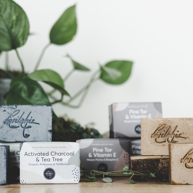 activated charcoal handmade soap bar