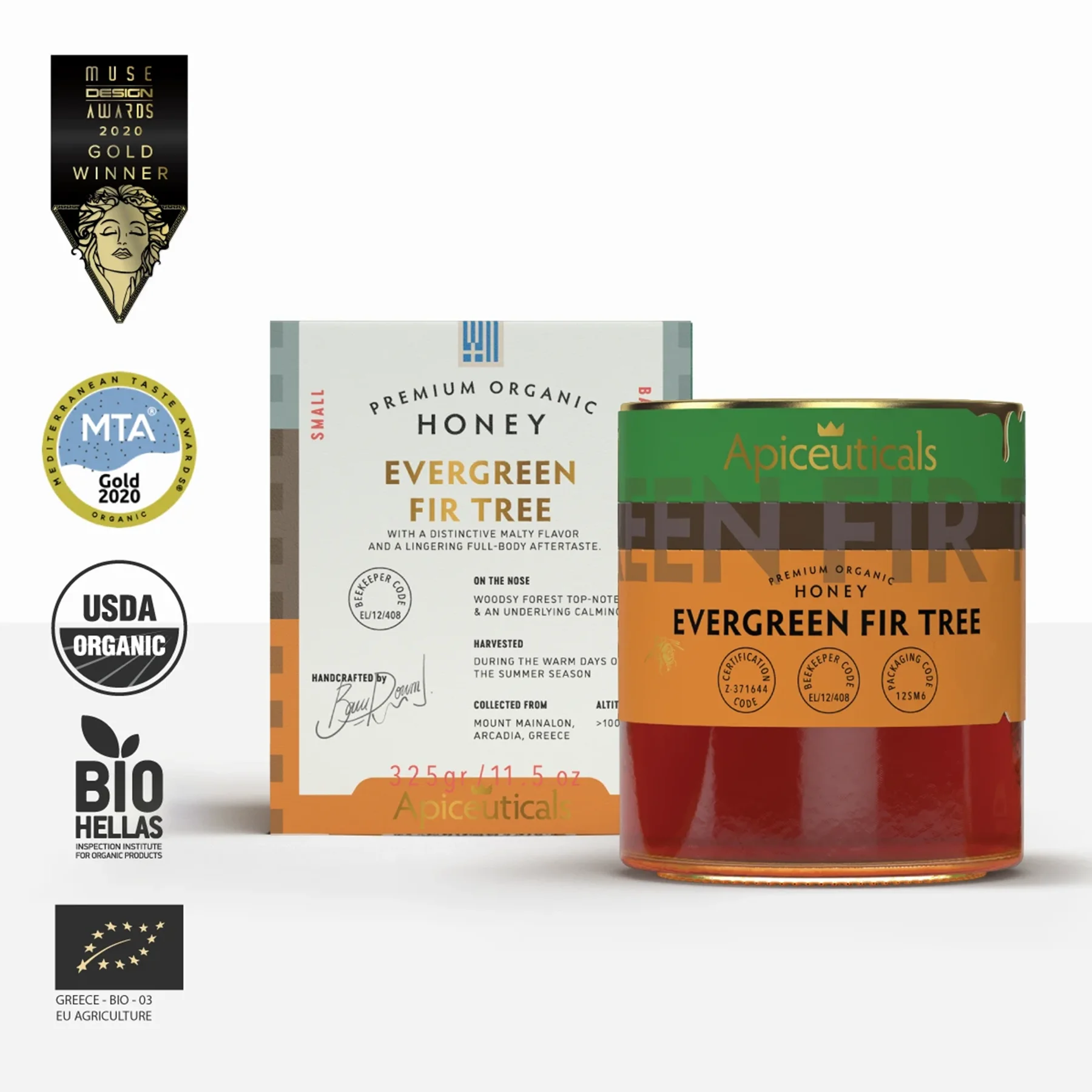 Evergreen Fir Tree Premium Organic Honey, image size:1800x1800