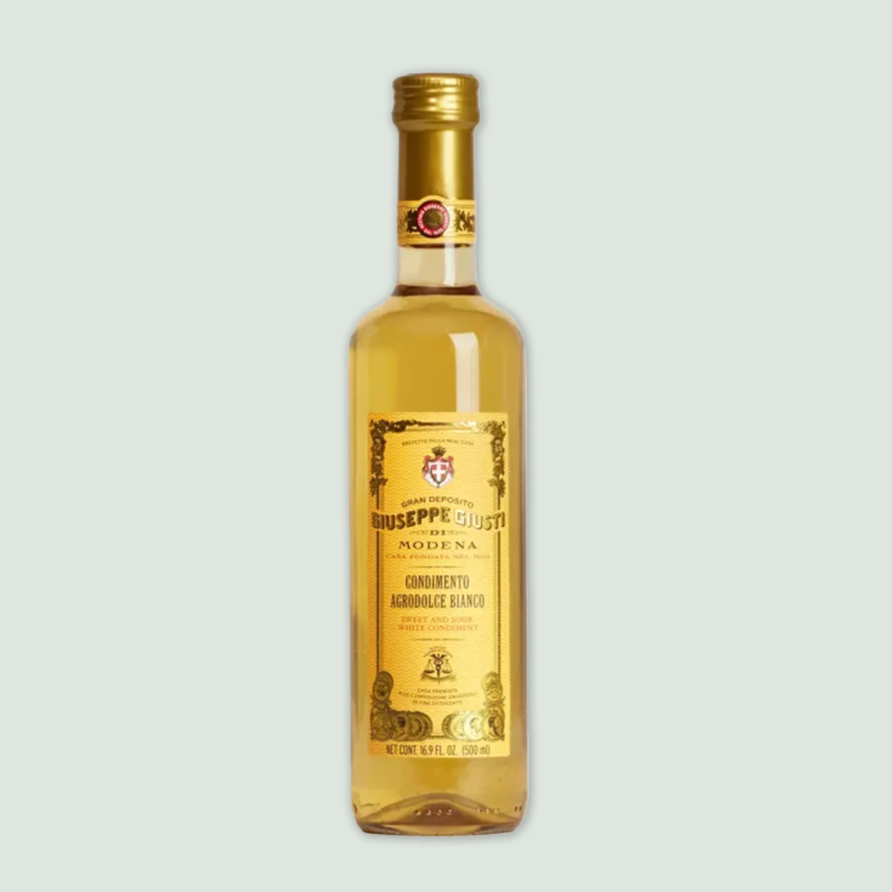 Giusti White Condiment Vinegar 500ml – Front Bottle View
