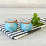 Collector’s ceramic pot of Guérande salt on dark stone surface