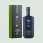 Front label of Greek Olive Oil Ages Kyklopas showing its branding, origin, and quality certification.