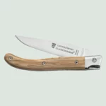 Laguiole Secret Folding Knife With Olive Wood Handle
