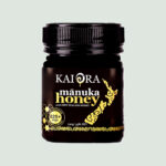 MGO 825+ Kai Ora Manuka Honey in a black plastic jar