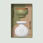 Ladolea organic olive oil and dried oregano set in handmade ceramic vessels