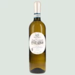 Front label of Pinot Grigio DOC Venezia Lignum bottle, aged Italian white wine from Venice mainland.