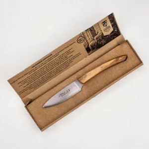 Paring Knife 3.5 with Olive Wood Handle by Claude Dozorme in box