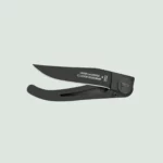 Claude Dozorme Laguiole pocket knife with black Teflon blade and handle