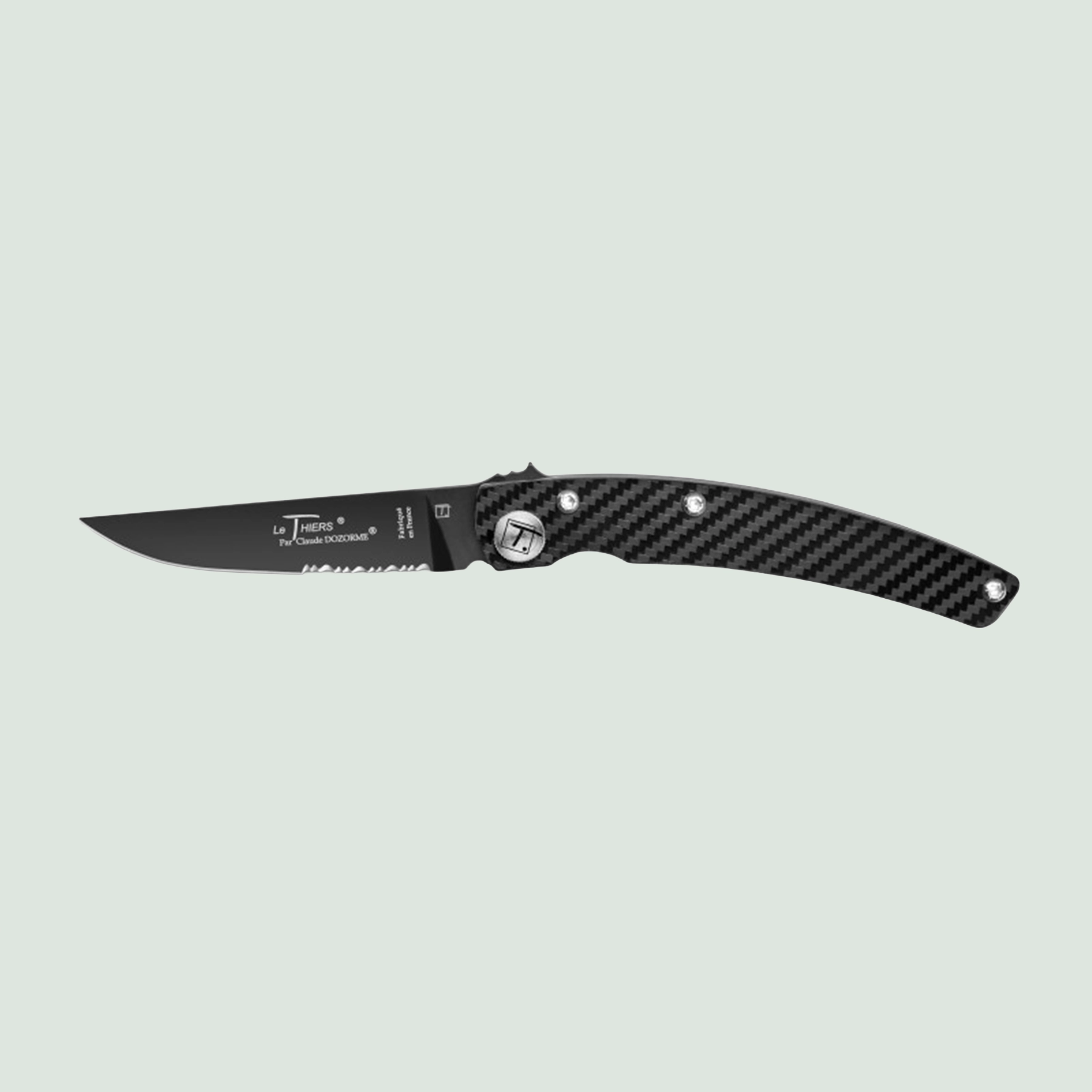 Pocket Knife With Black Teflon Blade Pocket Knife With Black Teflon Blade