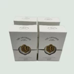 A front view of The Governor Premium Limited Edition Pack, featuring four bottles of high phenolic olive oil from Corfu, Greece.