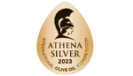 A 2023 Athena Silver International Olive Oil Competition certification awarded to Atsas.