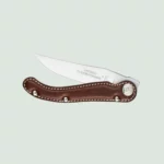 Claude Dozorme knife with brown leather handle