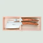 Le Thiers cheese cleaver and fork with olive wood handles