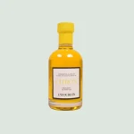 Lemon-infused olive oil bottle with bright citrus notes and refreshing Mediterranean flavor