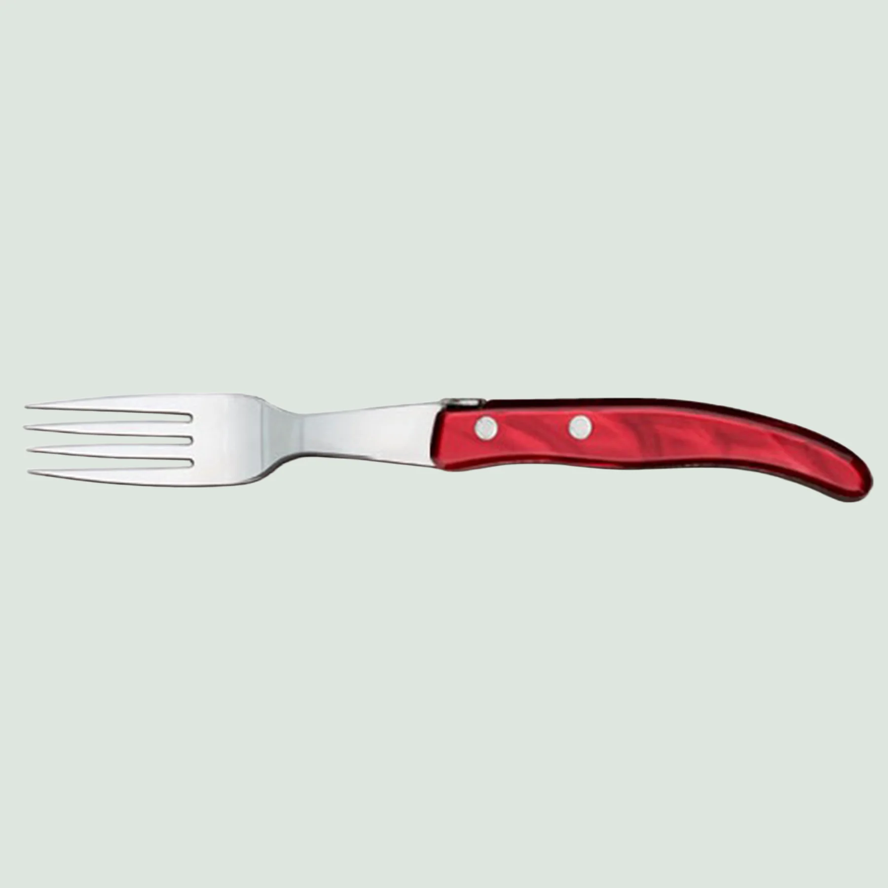 Berlingot Laguiole Steak Fork Red Handle | Claude Dozorme Berlingot Laguiole Steak Fork Red Handle | Claude Dozorme