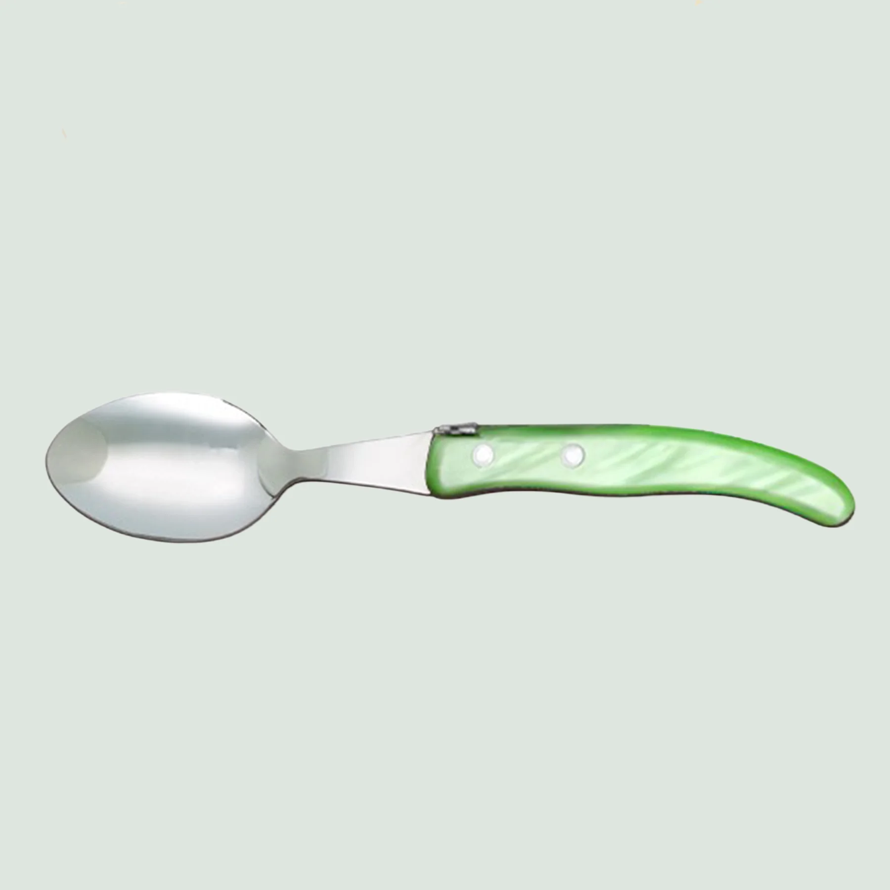Berlingot Laguiole Soup Spoon Olive Green Handle | Claude Dozorme Berlingot Laguiole Soup Spoon Olive Green Handle | Claude Dozorme