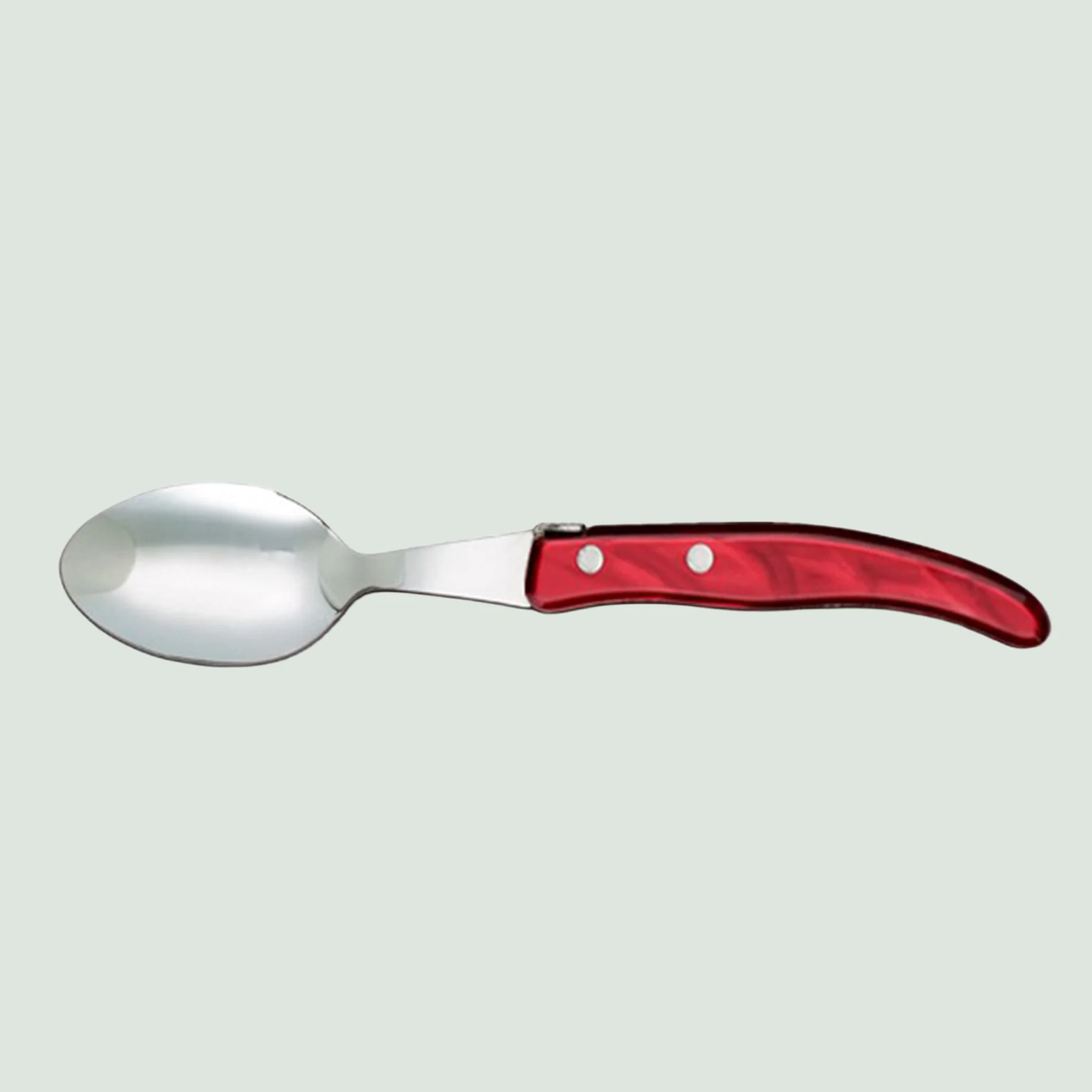 Berlingot Laguiole Soup Spoon Red Wine Handle | Claude Dozorme Berlingot Laguiole Soup Spoon Red Wine Handle | Claude Dozorme