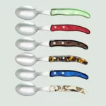 Berlingot Laguiole Spoons Set of 6 With Multicolour Handles | Claude Dozorme